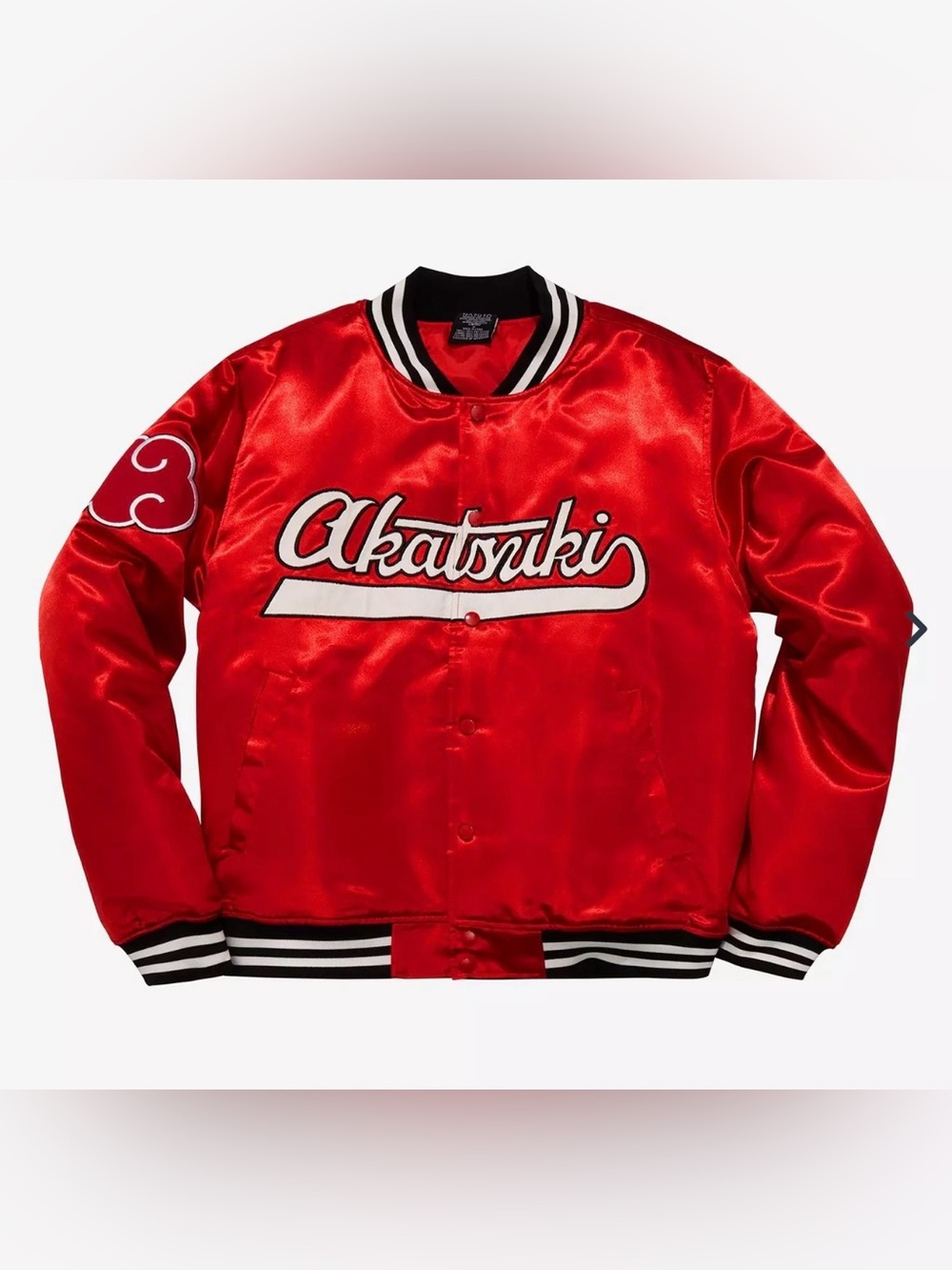 Naruto Shippuden Akatsuki Bomber Jacket Size Small